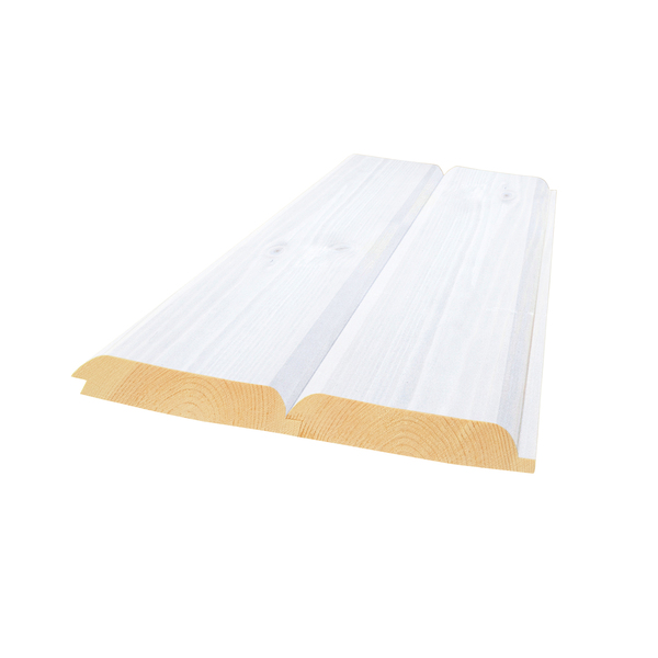 Tømmerpanel furu 21x145 hvitpigmentert lakk - Gausdal Landhandleri AS